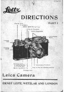 Leica Standard manual. Camera Instructions.